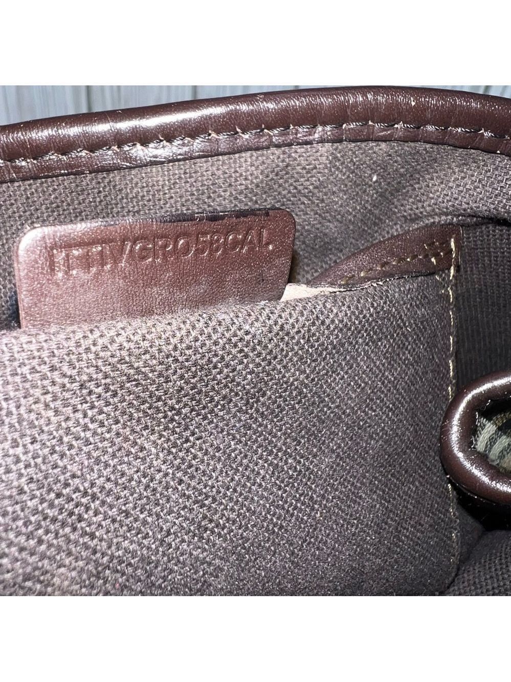 Burberry London Nova Check Tote Bag Brown Leather Plaid Shoulder Purse - Picture 15 of 15
